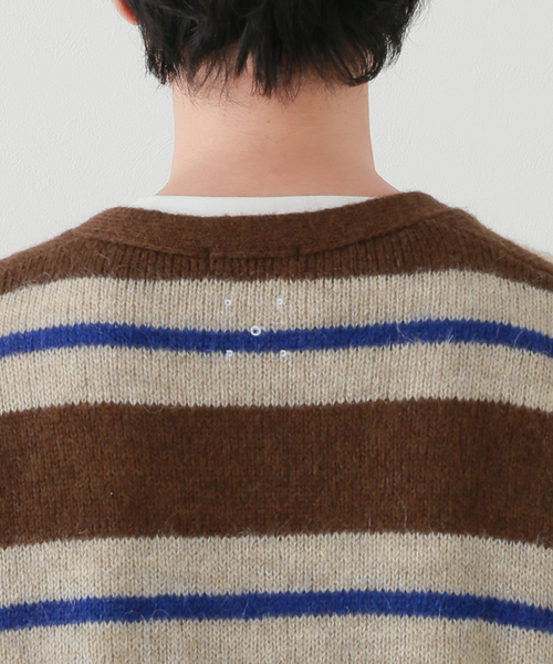 セール】【POP TRADING COMPANY】striped cardigan（カーディガン