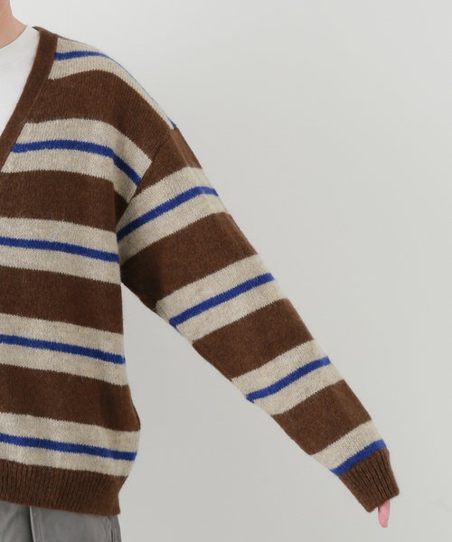 セール】【POP TRADING COMPANY】striped cardigan（カーディガン