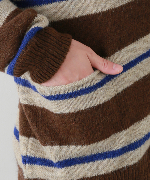 セール】【POP TRADING COMPANY】striped cardigan（カーディガン