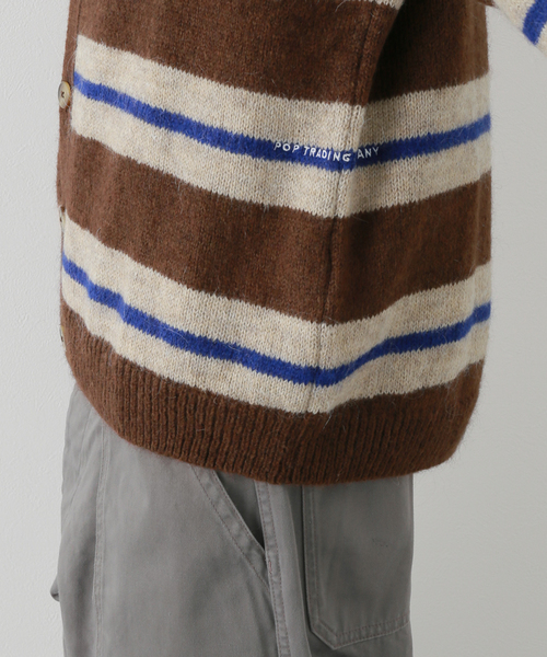セール】【POP TRADING COMPANY】striped cardigan（カーディガン
