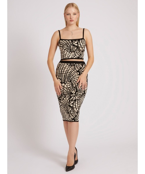 Guess（ゲス）の「Eco Posie Jacquard Cami Top（その他トップス・レディース・ブラック・SMALL/MEDIUM/X-SMALL/LARGE）」の5枚目の写真