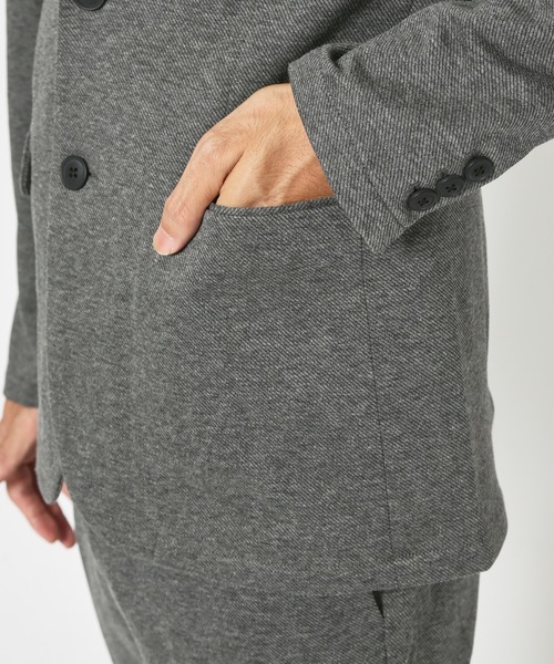 ABAHOUSE GRAY（アバハウスグレイ）の「【上下2点セット/セットアップ対応】杢 ニット ツイル セットアップ/スーツ（セットアップ・メンズ・グレイッシュベージュ/チャコールグレー/ネイビー/モカ・44/46/48/50）」の12枚目の写真