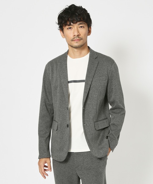 ABAHOUSE GRAY（アバハウスグレイ）の「【上下2点セット/セットアップ対応】杢 ニット ツイル セットアップ/スーツ（セットアップ・メンズ・グレイッシュベージュ/チャコールグレー/ネイビー/モカ・44/46/48/50）」の5枚目の写真