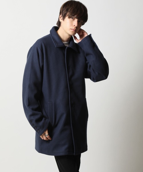 ARCADE（アーケード）の「テックウール ステンカラーコート（ステンカラーコート・メンズ・ネイビー/グレイッシュベージュ/アイボリー/ブラック/ブラウン・L/LL/M）」の5枚目の写真