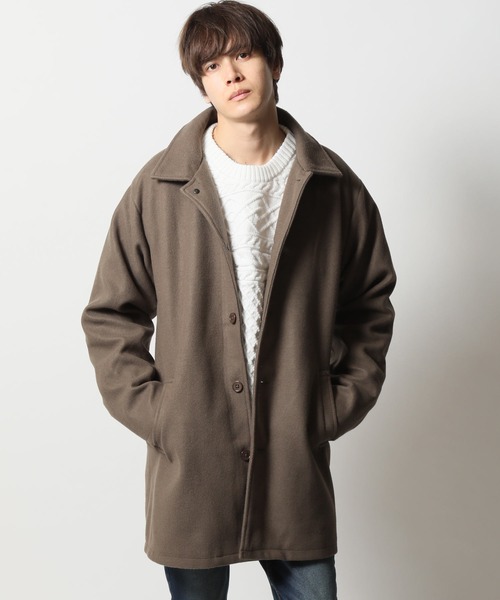 ARCADE（アーケード）の「テックウール ステンカラーコート（ステンカラーコート・メンズ・ネイビー/グレイッシュベージュ/アイボリー/ブラック/ブラウン・L/LL/M）」の4枚目の写真