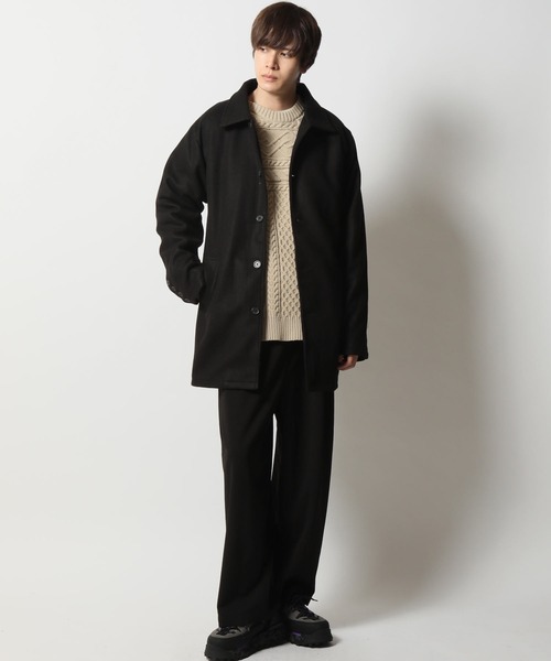 ARCADE（アーケード）の「テックウール ステンカラーコート（ステンカラーコート・メンズ・ネイビー/グレイッシュベージュ/アイボリー/ブラック/ブラウン・L/LL/M）」の8枚目の写真