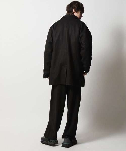 ARCADE（アーケード）の「テックウール ステンカラーコート（ステンカラーコート・メンズ・ネイビー/グレイッシュベージュ/アイボリー/ブラック/ブラウン・L/LL/M）」の10枚目の写真