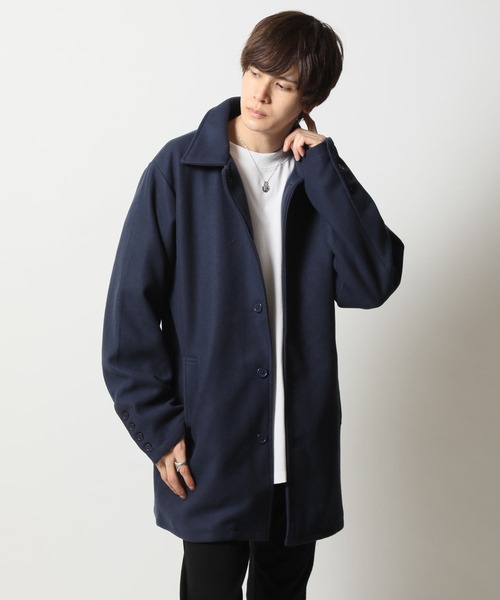 ARCADE（アーケード）の「テックウール ステンカラーコート（ステンカラーコート・メンズ・ネイビー/グレイッシュベージュ/アイボリー/ブラック/ブラウン・L/LL/M）」の15枚目の写真