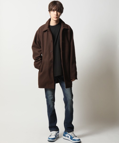ARCADE（アーケード）の「テックウール ステンカラーコート（ステンカラーコート・メンズ・ネイビー/グレイッシュベージュ/アイボリー/ブラック/ブラウン・L/LL/M）」の12枚目の写真