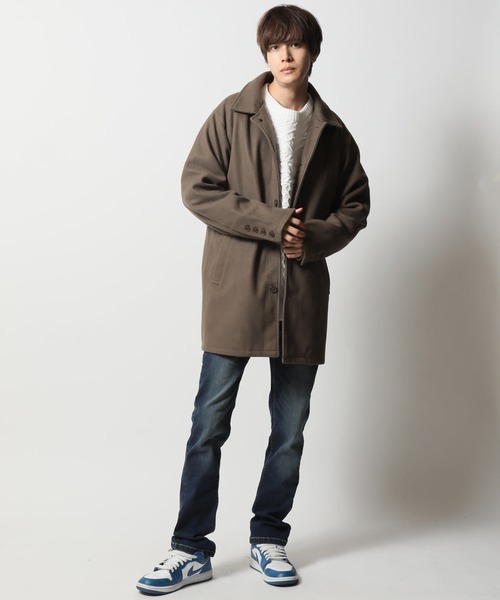 ARCADE（アーケード）の「テックウール ステンカラーコート（ステンカラーコート・メンズ・ネイビー/グレイッシュベージュ/アイボリー/ブラック/ブラウン・L/LL/M）」の13枚目の写真