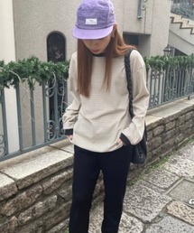 GIMME GIMME | ボーダーロングスリーブプルオーバー gimw22a007(Tシャツ/カットソー)