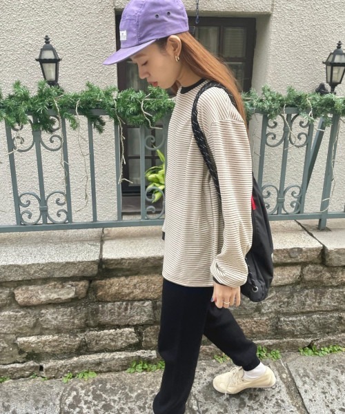 GIMME GIMME（ギミーギミー）の「ボーダーロングスリーブプルオーバー gimw22a007（Tシャツ/カットソー・レディース・アイボリー・FREE）」の6枚目の写真