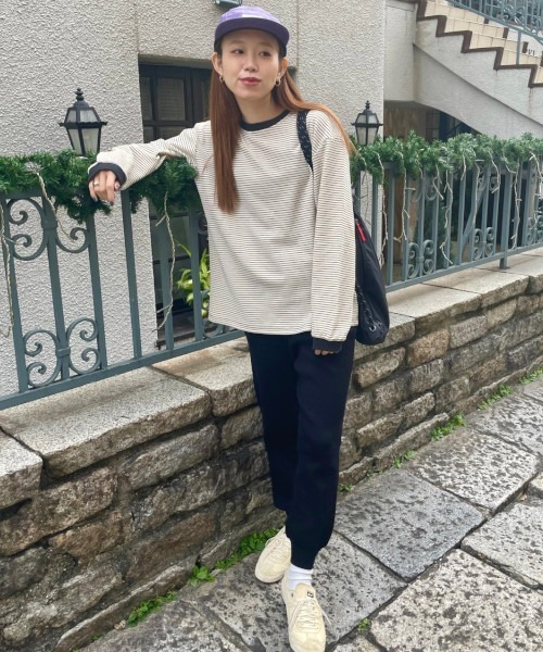 GIMME GIMME（ギミーギミー）の「ボーダーロングスリーブプルオーバー gimw22a007（Tシャツ/カットソー・レディース・アイボリー・FREE）」の8枚目の写真