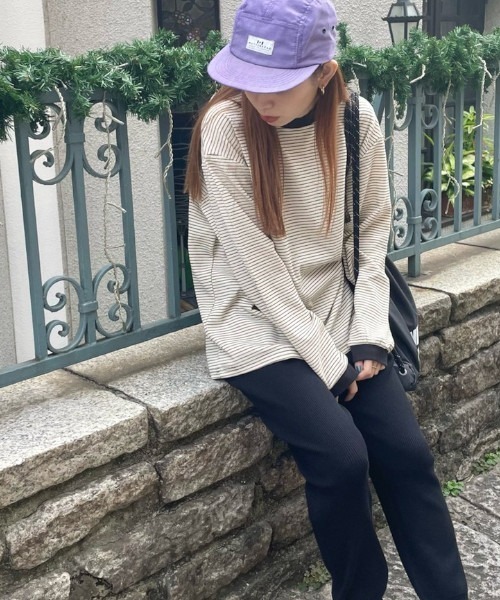 GIMME GIMME（ギミーギミー）の「ボーダーロングスリーブプルオーバー gimw22a007（Tシャツ/カットソー・レディース・アイボリー・FREE）」の10枚目の写真