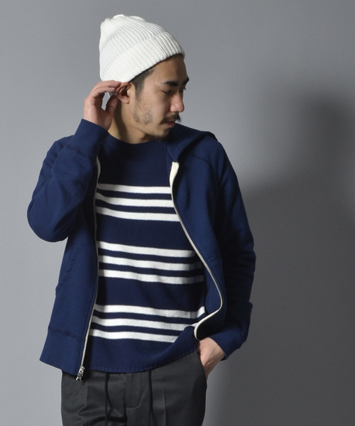 Velva Sheen（ベルバシーン）の「VELVA SHEEN × AMERICAN RAG CIE (ヴェルバ　シーン) / ジップパーカー（パーカー・メンズ・ホワイト/ブラック/ネイビー・L/S/M）」の3枚目の写真