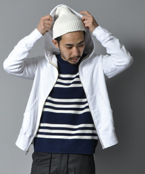 Velva Sheen（ベルバシーン）の「VELVA SHEEN × AMERICAN RAG CIE (ヴェルバ　シーン) / ジップパーカー（パーカー・メンズ・ホワイト/ブラック/ネイビー・L/S/M）」の2枚目の写真