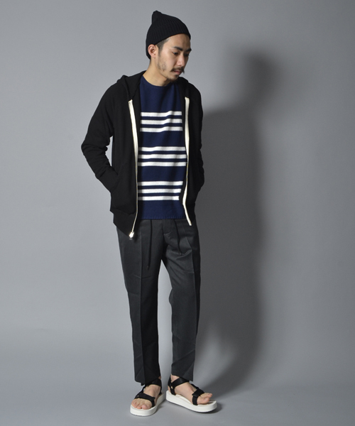 Velva Sheen（ベルバシーン）の「VELVA SHEEN × AMERICAN RAG CIE (ヴェルバ　シーン) / ジップパーカー（パーカー・メンズ・ホワイト/ブラック/ネイビー・L/S/M）」の5枚目の写真