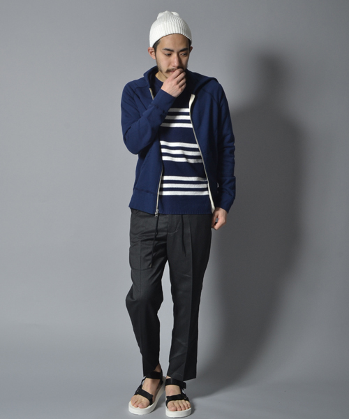 Velva Sheen（ベルバシーン）の「VELVA SHEEN × AMERICAN RAG CIE (ヴェルバ　シーン) / ジップパーカー（パーカー・メンズ・ホワイト/ブラック/ネイビー・L/S/M）」の6枚目の写真