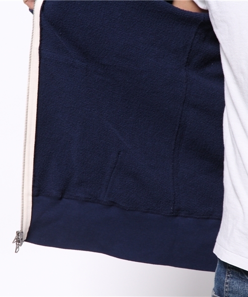 Velva Sheen（ベルバシーン）の「VELVA SHEEN × AMERICAN RAG CIE (ヴェルバ　シーン) / ジップパーカー（パーカー・メンズ・ホワイト/ブラック/ネイビー・L/S/M）」の8枚目の写真