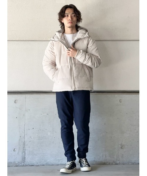 Right-on(ライトオン)の「スウェード中綿ブルゾン(ブルゾン・メンズ・ネイビー/オフホワイト・XL/M/L)」の6枚目の写真