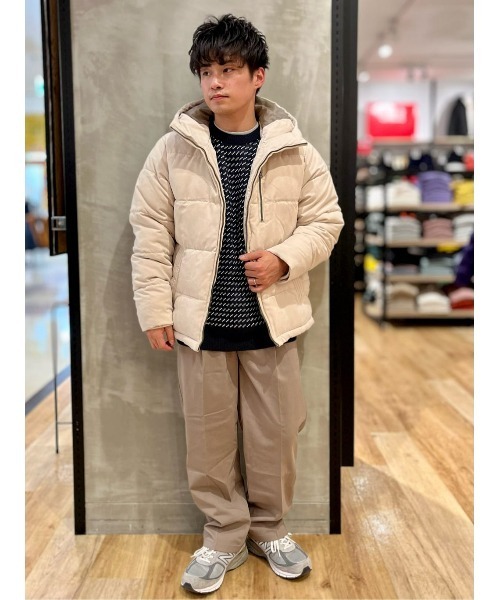 Right-on(ライトオン)の「スウェード中綿ブルゾン(ブルゾン・メンズ・ネイビー/オフホワイト・XL/M/L)」の19枚目の写真