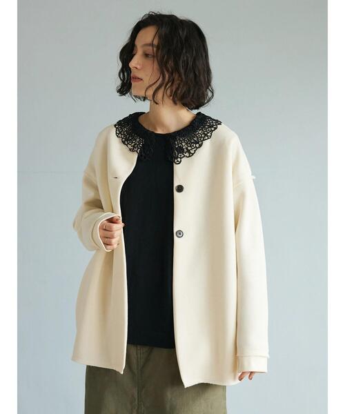 CRAFT STANDARD BOUTIQUE - CRAFT STANDARD BOUTIQUE クルーネック裏起毛カーディガン セール】クルーネック裏起毛カーディガン（カーディガン/ボレロ