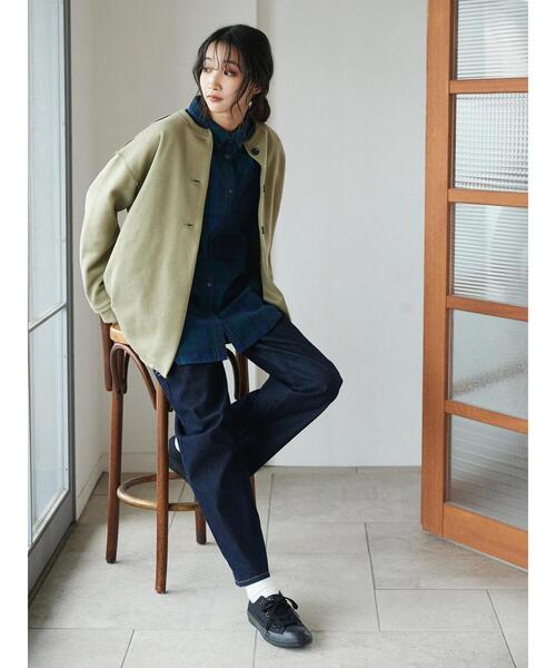 CRAFT STANDARD BOUTIQUE(クラフトスタンダードブティック)の「クルーネック裏起毛カーディガン(カーディガン/ボレロ・レディース・アイボリー/ブラック/カーキ/キャメル・FREE)」の14枚目の写真