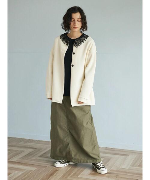 CRAFT STANDARD BOUTIQUE(クラフトスタンダードブティック)の「クルーネック裏起毛カーディガン(カーディガン/ボレロ・レディース・アイボリー/ブラック/カーキ/キャメル・FREE)」の18枚目の写真