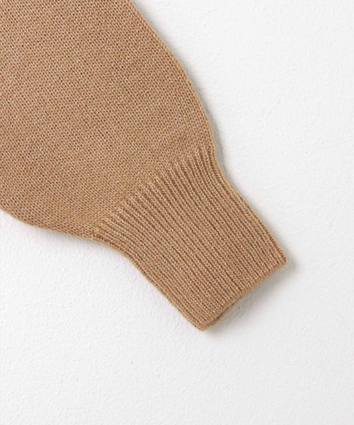 andme(アンドミー)の「ワンポイントロゴ刺繍ニットトップス(ニット/セーター・レディース・ブラック/オフホワイト/ベージュ/ライム・F(M))」の19枚目の写真