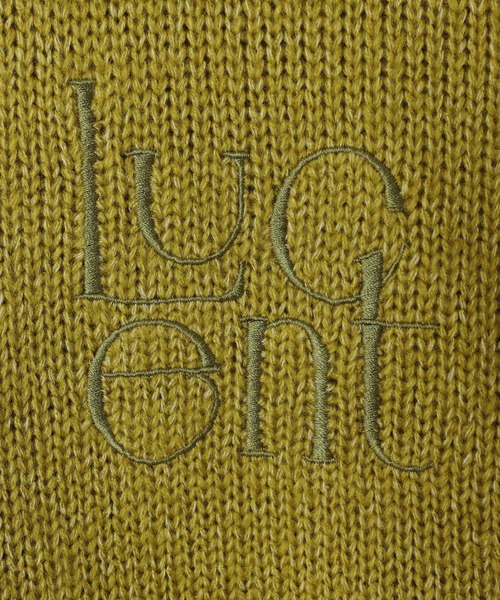 andme(アンドミー)の「ワンポイントロゴ刺繍ニットトップス(ニット/セーター・レディース・ブラック/オフホワイト/ベージュ/ライム・F(M))」の10枚目の写真