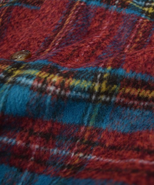 Auntie Rosa（アンティローザ）の「【Shoowtime】ビッグシルエット シャツジャケット Big silhouette Shirt jacket（その他アウター・レディース・レッド/ベージュ・FREE）」の3枚目の写真