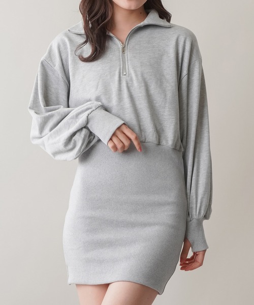 セール ハーフジップミニワンピース ワンピース Spinns スピンズ のファッション通販 Zozotown