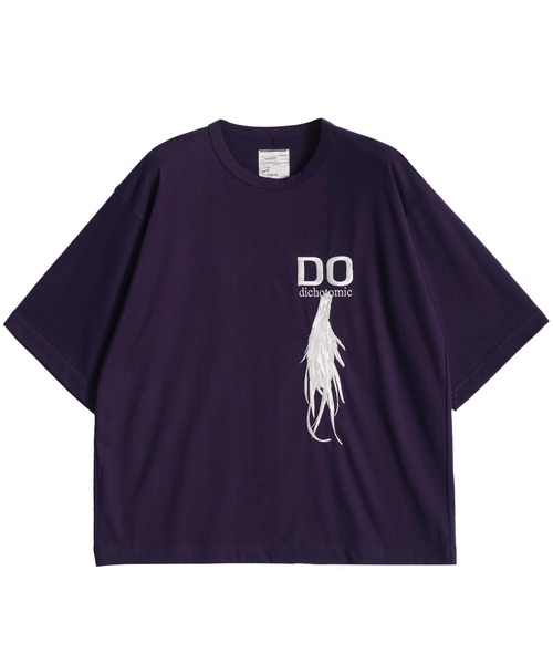 SHAREEF(シャリーフ)の「"BIRD FEATHER" S/S BIG-T(Tシャツ/カットソー・メンズ・ホワイト/ブラック/パープル・1/2/3)」の3枚目の写真