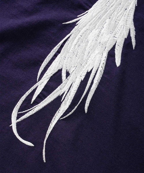 SHAREEF(シャリーフ)の「"BIRD FEATHER" S/S BIG-T(Tシャツ/カットソー・メンズ・ホワイト/ブラック/パープル・1/2/3)」の12枚目の写真