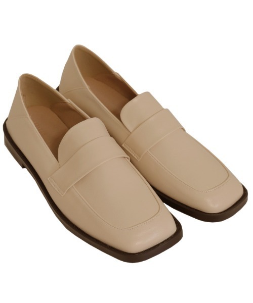 select MOCA(セレクトモカ)の「スクエアトゥフェイクレザーベーシックローファー(ローファー・レディース・ブラック/アイボリー/ブラウン・SMALL/MEDIUM/LARGE)」の15枚目の写真