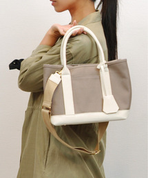 カシュカシュ cachecache / ショルダー付きパーテーションキャンバストート