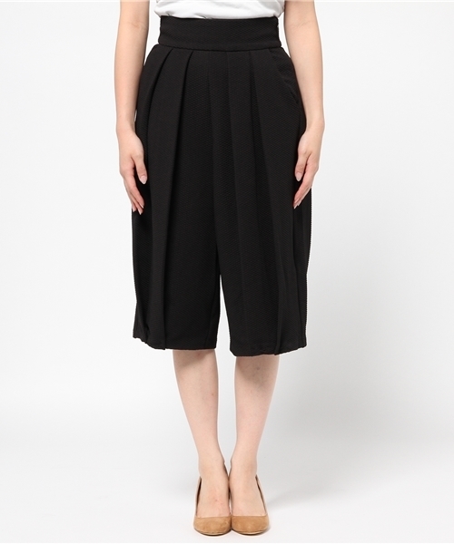 SENSE OF PLACE by URBAN RESEARCH(センスオブプレイスバイアーバンリサーチ)の「ワッフルタックガウチョパンツ(その他パンツ・レディース・サックスブルー/ブラック/ライム/ホワイト・38/36)」の5枚目の写真