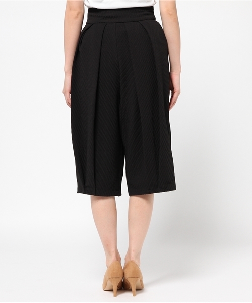 SENSE OF PLACE by URBAN RESEARCH(センスオブプレイスバイアーバンリサーチ)の「ワッフルタックガウチョパンツ(その他パンツ・レディース・サックスブルー/ブラック/ライム/ホワイト・38/36)」の7枚目の写真