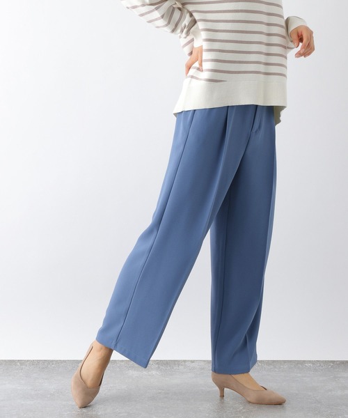 GLOBAL WORK(グローバルワーク)の「ウツクシルエットハイウエストワイドパンツ/168317(その他パンツ・レディース・ダークブラウン/ブラック/ブルー/チャコールグレー・LARGE/MEDIUM/SMALL)」の1枚目の写真