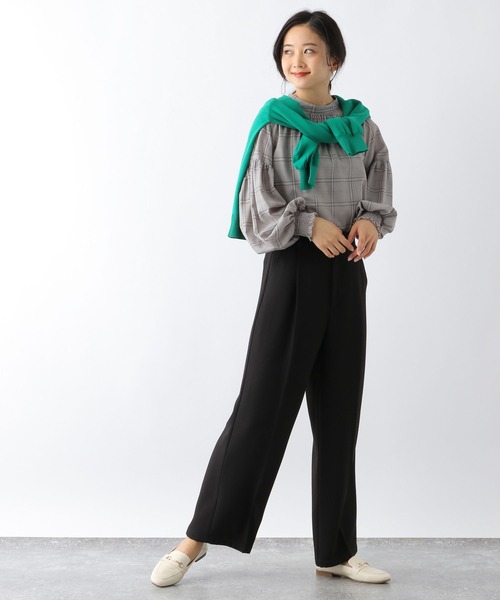 GLOBAL WORK(グローバルワーク)の「ウツクシルエットハイウエストワイドパンツ/168317(その他パンツ・レディース・ダークブラウン/ブラック/ブルー/チャコールグレー・LARGE/MEDIUM/SMALL)」の18枚目の写真