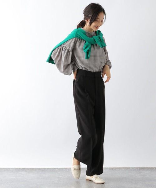 GLOBAL WORK(グローバルワーク)の「ウツクシルエットハイウエストワイドパンツ/168317(その他パンツ・レディース・ダークブラウン/ブラック/ブルー/チャコールグレー・LARGE/MEDIUM/SMALL)」の19枚目の写真