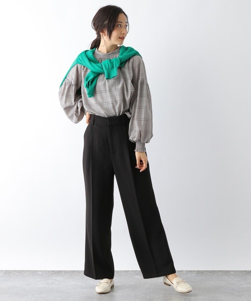 GLOBAL WORK(グローバルワーク)の「ウツクシルエットハイウエストワイドパンツ/168317(その他パンツ・レディース・ダークブラウン/ブラック/ブルー/チャコールグレー・LARGE/MEDIUM/SMALL)」の20枚目の写真