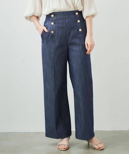 le.coeur blanc（ルクールブラン）の「マリンワイドパンツ（その他パンツ・レディース・ネイビー/ブルー・40/38/36）」の4枚目の写真