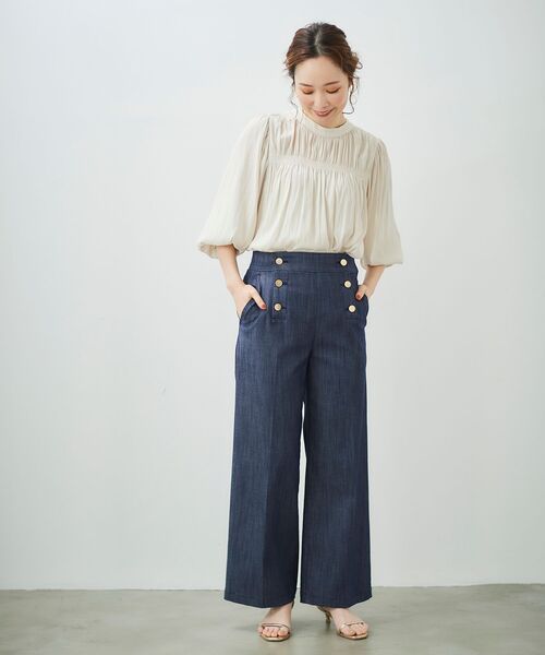 le.coeur blanc（ルクールブラン）の「マリンワイドパンツ（その他パンツ・レディース・ネイビー/ブルー・40/38/36）」の7枚目の写真