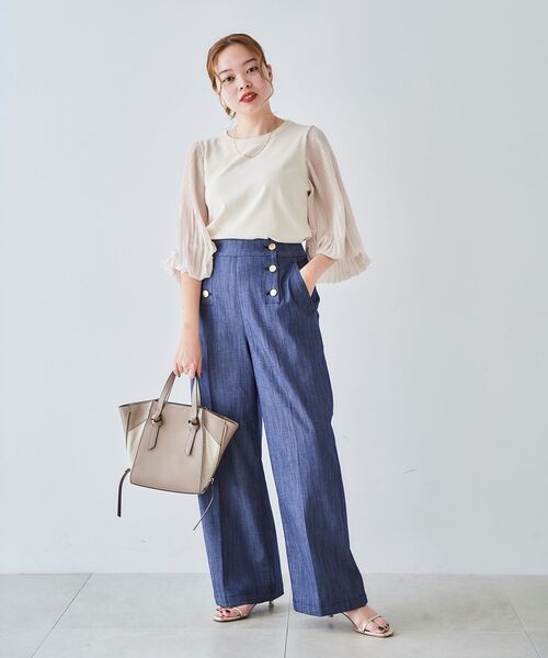 le.coeur blanc（ルクールブラン）の「マリンワイドパンツ（その他パンツ・レディース・ネイビー/ブルー・40/38/36）」の12枚目の写真