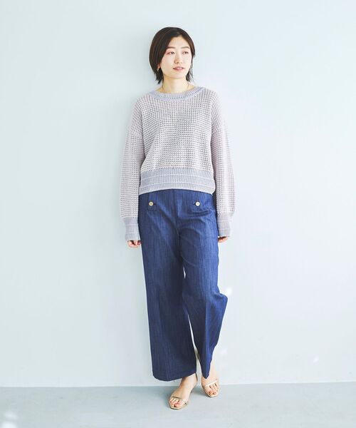 le.coeur blanc（ルクールブラン）の「マリンワイドパンツ（その他パンツ・レディース・ネイビー/ブルー・40/38/36）」の16枚目の写真