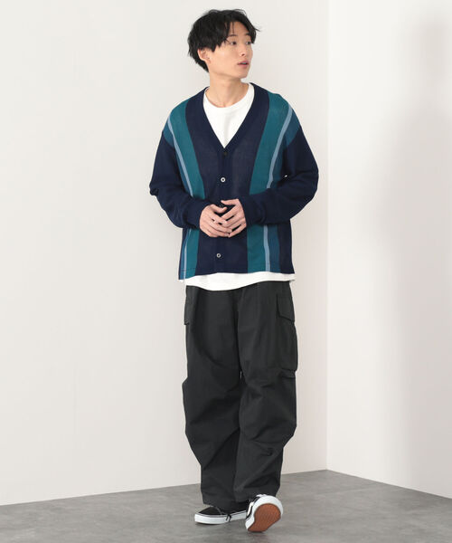 BEAMS HEART（ビームスハート）の「BEAMS HEART / ストライプ カーディガン（カーディガン/ボレロ・メンズ・ワインレッド/ネイビー・SMALL/MEDIUM/LARGE）」の12枚目の写真