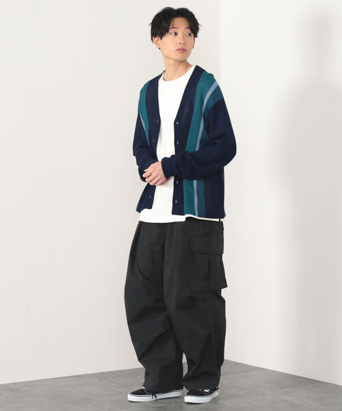 BEAMS HEART（ビームスハート）の「BEAMS HEART / ストライプ カーディガン（カーディガン/ボレロ・メンズ・ワインレッド/ネイビー・SMALL/MEDIUM/LARGE）」の13枚目の写真