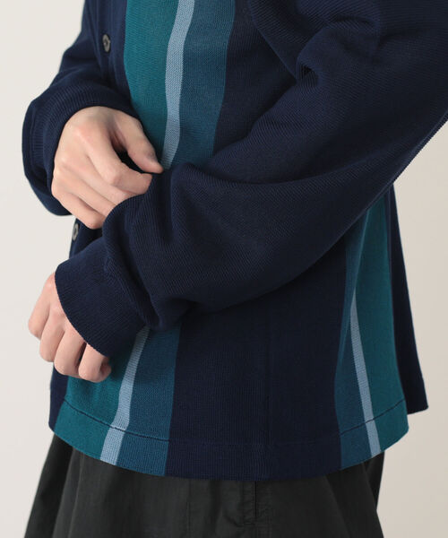 BEAMS HEART（ビームスハート）の「BEAMS HEART / ストライプ カーディガン（カーディガン/ボレロ・メンズ・ワインレッド/ネイビー・SMALL/MEDIUM/LARGE）」の18枚目の写真