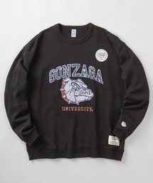 DISCUS（ディスカス）の「【DISCUS/ディスカス × GONZAGA UNIVERSITY】カレッジロゴ ワッペン プルオーバー スウェット/コラボスウェット/ビッグシルエット/裏毛（スウェット・レディース）」